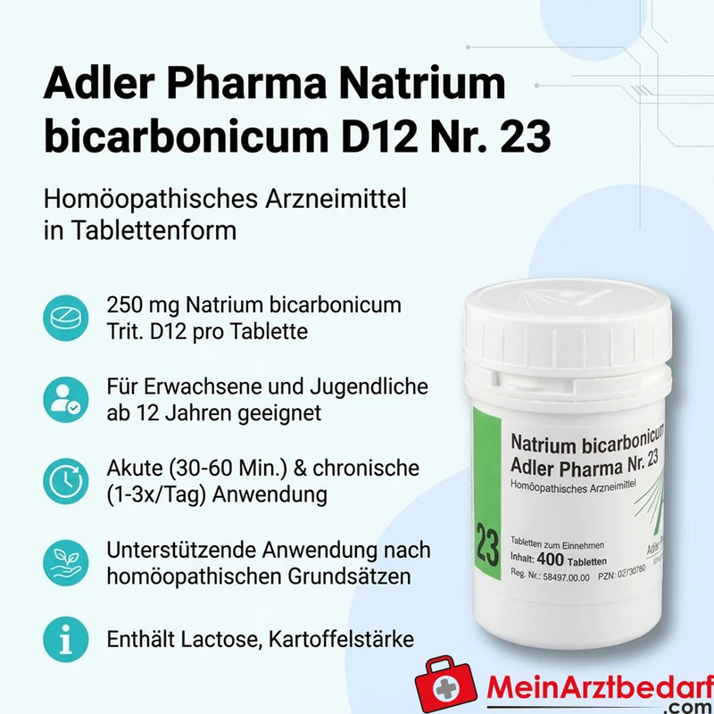 Adler Pharma Natrium bicarbonicum D12 250 mg Tabletten Nr. 23