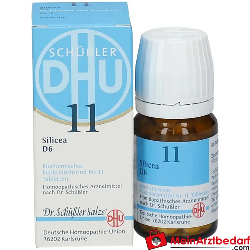 DHU Schüßler‑Salz Nr. 11 Silicea D6 250 mg Tabletten 80 Stück