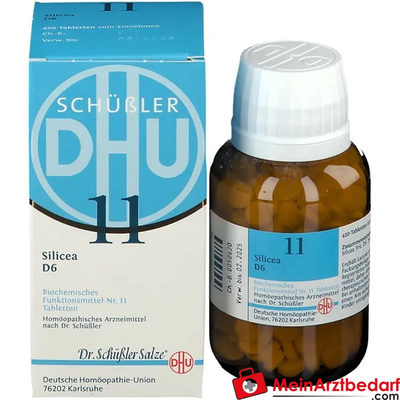 DHU Schüßler‑Salz Nr. 11 Silicea D6 250 mg Tabletten 80 Stück