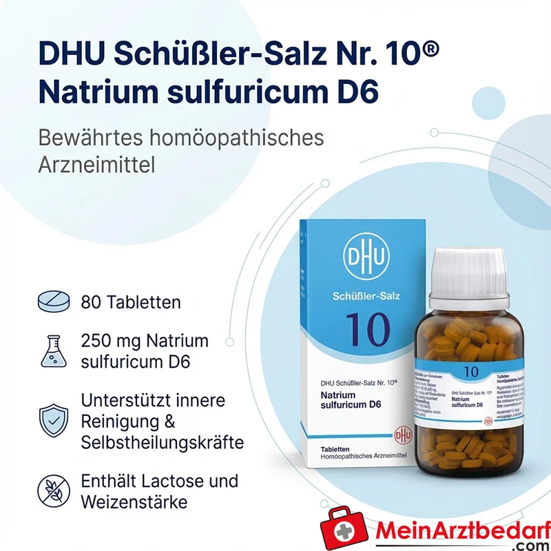 DHU Schüßler‑Salz Nr. 10 Natrium sulfuricum D6 Tabletten 80 St.