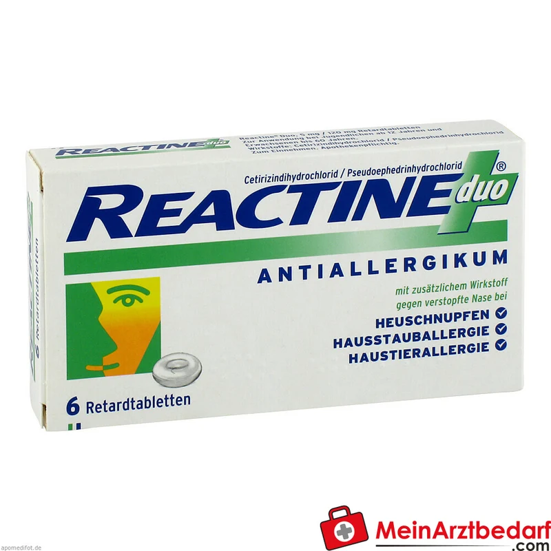 Reactine duo Cetirizin und Pseudoephedrin Tabletten 20 Stück