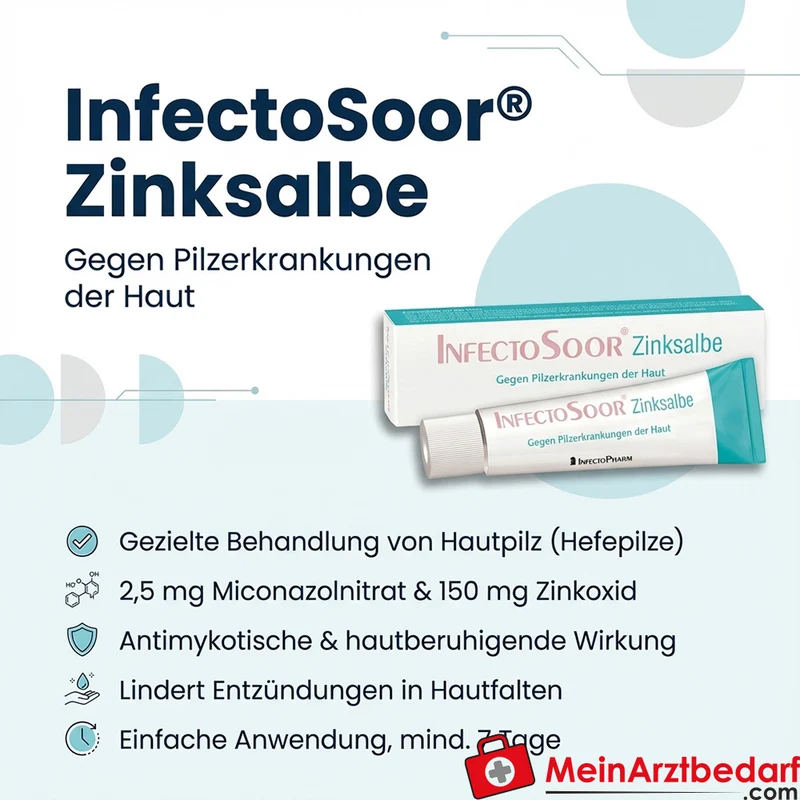 InfectoSoor Zinksalbe 2,5 mg Miconazolnitrat und 150 mg Zinkoxid