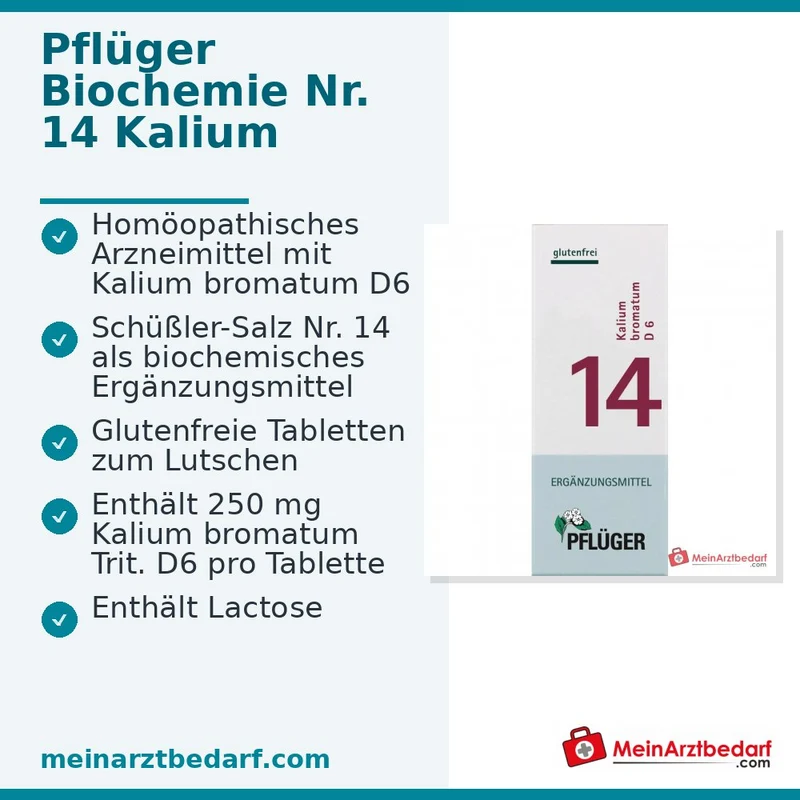 Biochemie Pflüger® Nr. 14 Kalium bromatum D6 250 mg Tabletten 100 Stück