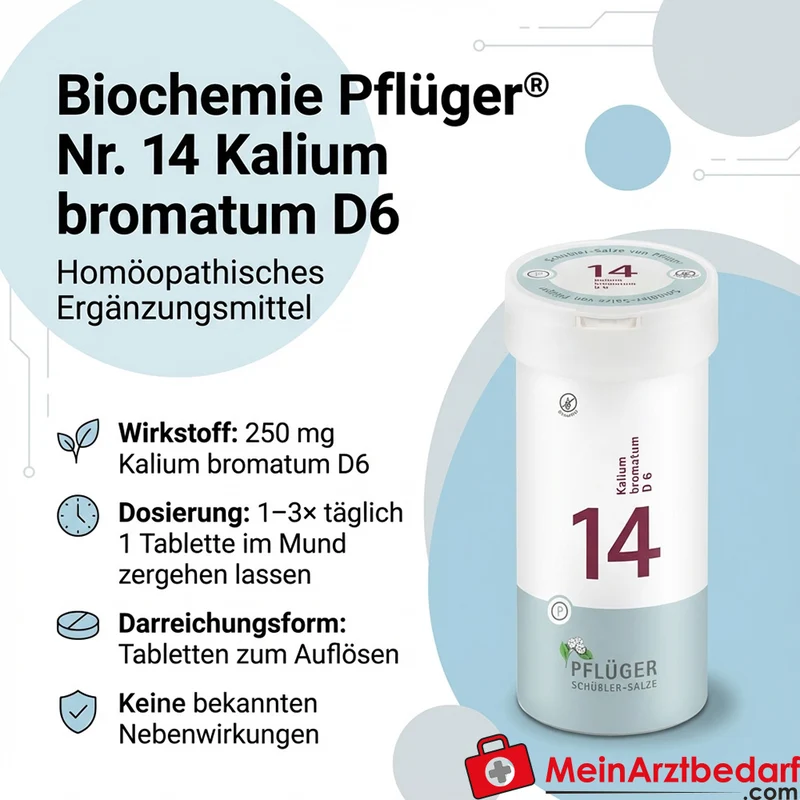 Biochemie Pflüger® Nr. 14 Kalium bromatum D6 250 mg Tabletten 100 Stück