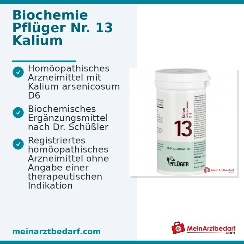 Biochemie Pflüger Nr. 13 Kalium arsenicosum D6 Tabletten 100 St