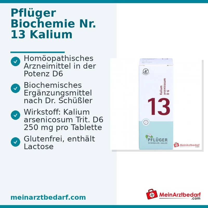 Biochemie Pflüger Nr. 13 Kalium arsenicosum D6 Tabletten 100 St