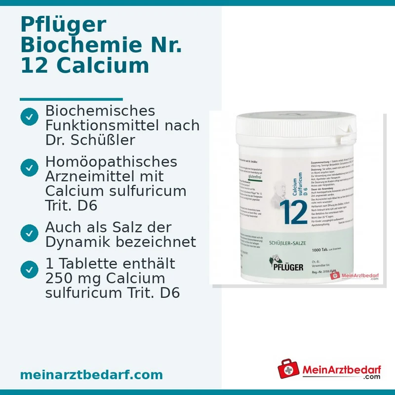 Biochemie Pflüger Nr. 12 Calcium sulfuricum D6 250 mg Tabletten 100 Stück