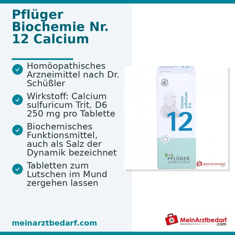 Biochemie Pflüger Nr. 12 Calcium sulfuricum D6 250 mg Tabletten 100 Stück