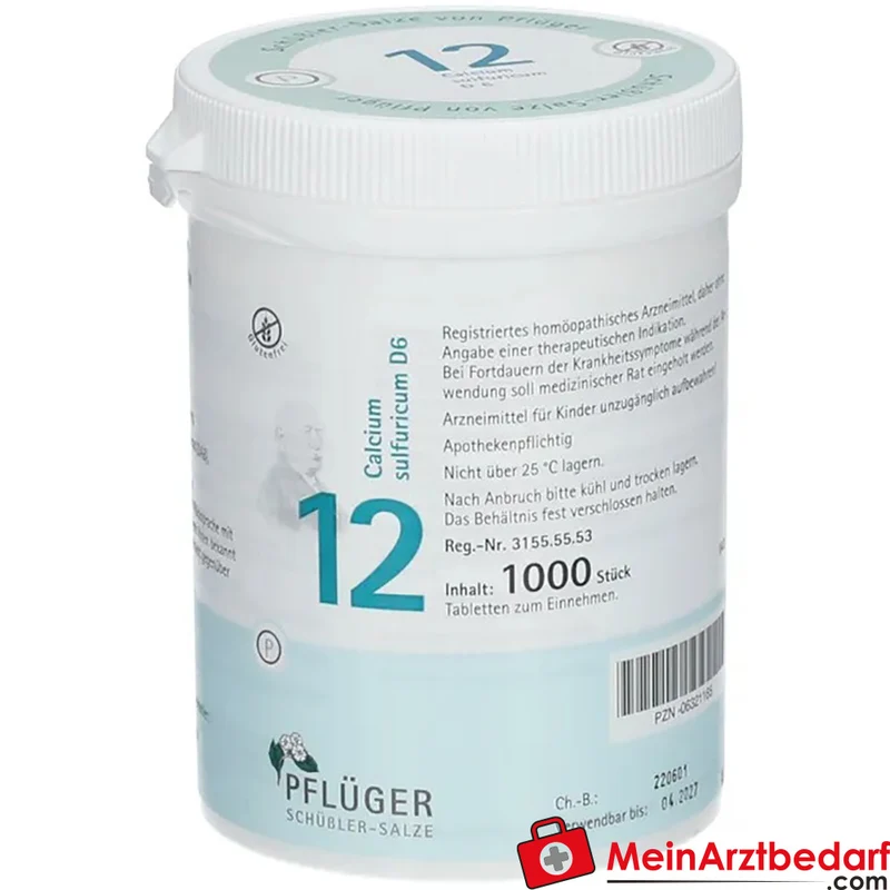 Biochemie Pflüger Nr. 12 Calcium sulfuricum D6 250 mg Tabletten 100 Stück