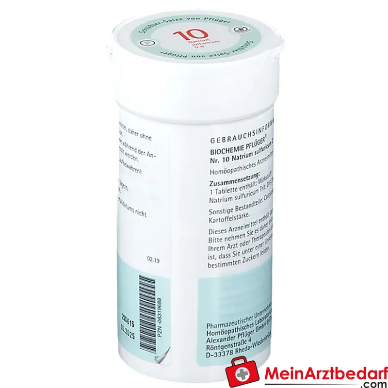 Biochemie Pflüger Nr. 10 Natrium sulfuricum D6 Tabletten Acidum silicicum D12 250 mg
