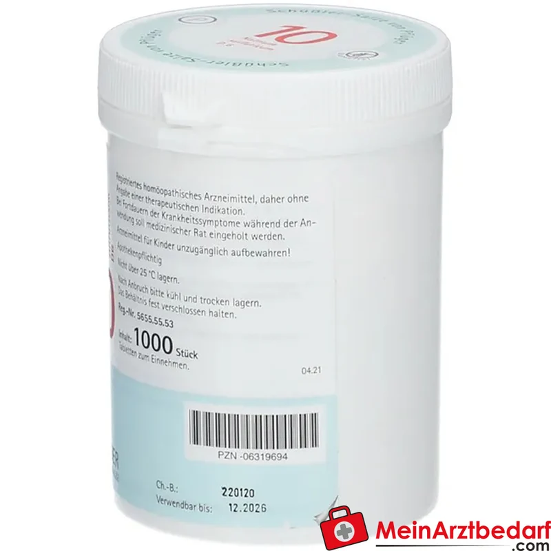 Biochemie Pflüger Nr. 10 Natrium sulfuricum D6 Tabletten Acidum silicicum D12 250 mg