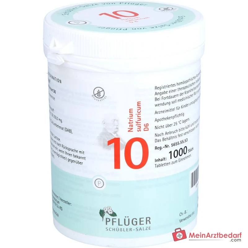Biochemie Pflüger Nr. 10 Natrium sulfuricum D6 Tabletten Acidum silicicum D12 250 mg