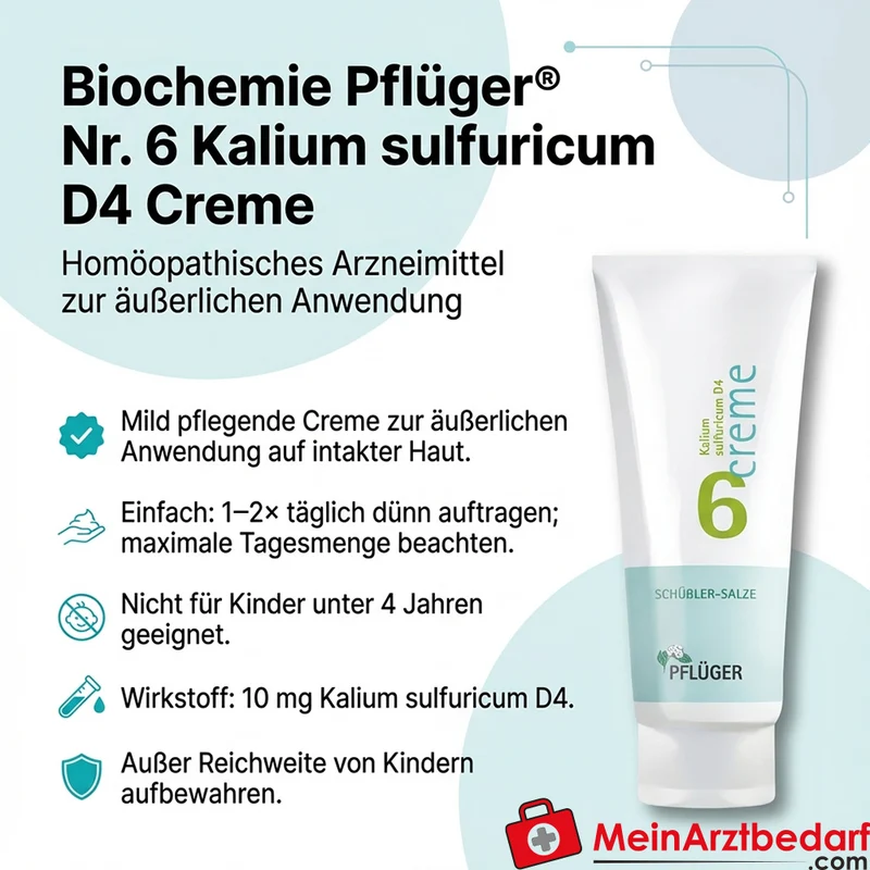 Biochemie Pflüger Nr. 6 Kalium sulfuricum D4 Creme 10 mg 1 Tube