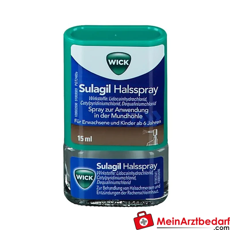 WICK Sulagil Halsspray mit Lidocain, Cetylpyridinium und Dequalinium