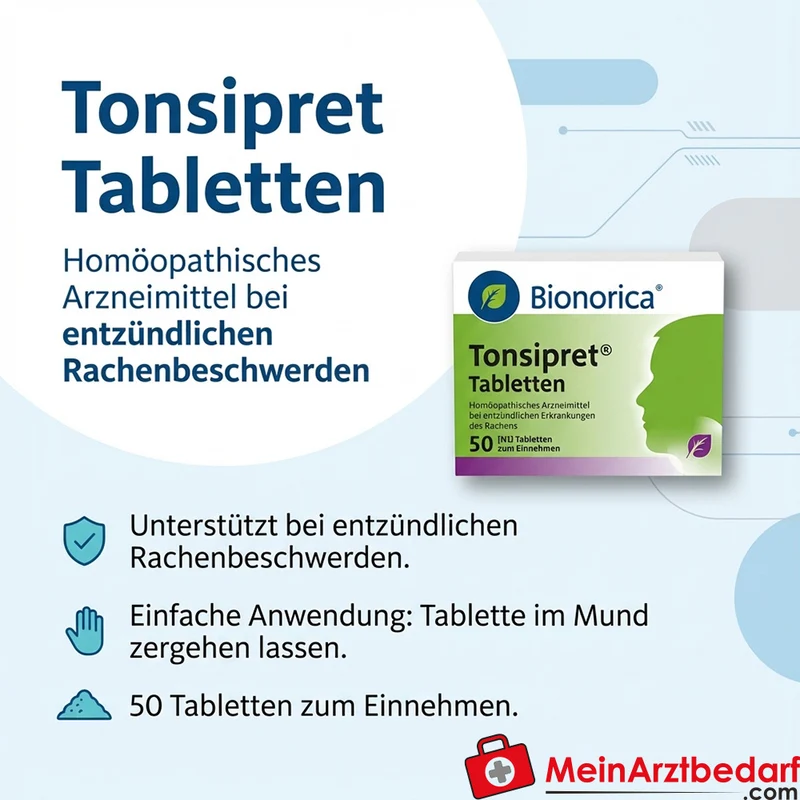 Tonsipret homöopathisches Arzneimittel Tabletten zur unterstützenden Behandlung entzündlicher Rachenbeschwerden