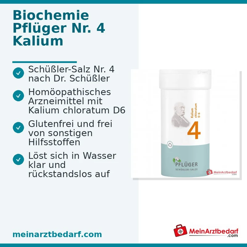 Biochemie Pflüger Nr. 4 Kalium chloratum D6 Pulver, 100 g