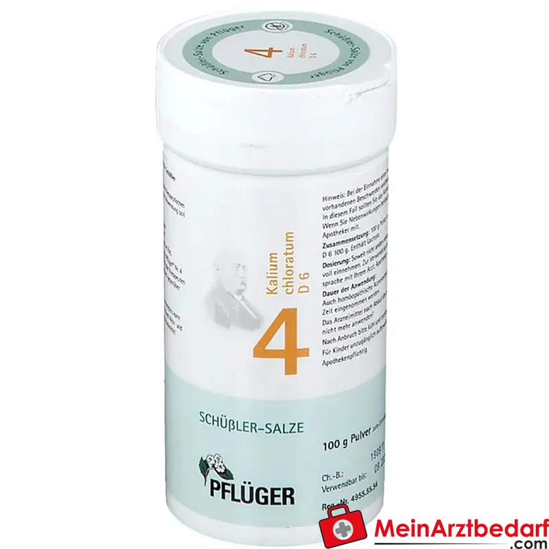 Biochemie Pflüger Nr. 4 Kalium chloratum D6 Pulver, 100 g
