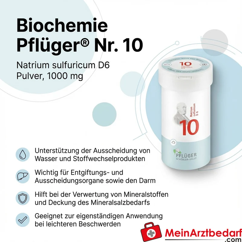 Biochemie Pflüger Nr. 10 Natrium sulfuricum D6 Pulver 1000 mg