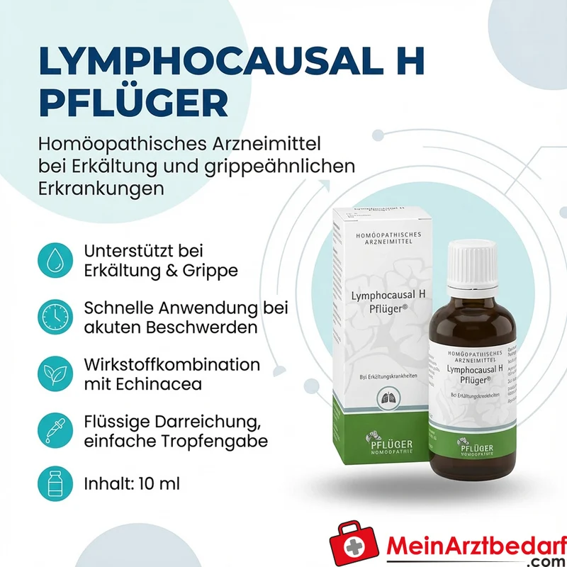 Pflüger Lymphocausal H Echinacea, Eupatorium, Lachesis D10 Tropfen 10 ml