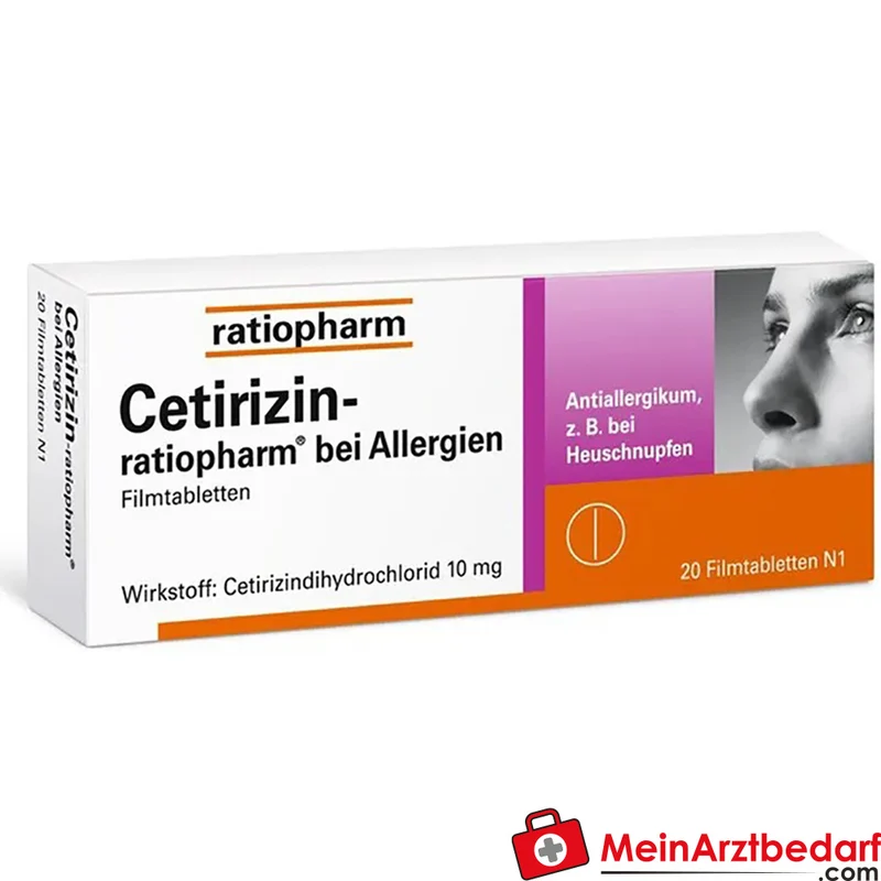 ratiopharm Cetirizin Filmtabletten 10 mg 20 Stück