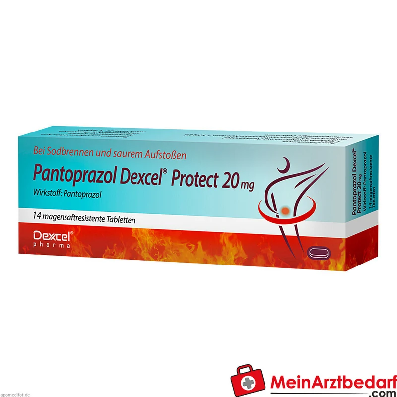 Dexcel Protect Pantoprazol 20 mg magensaftresistente Tabletten 14 Stück
