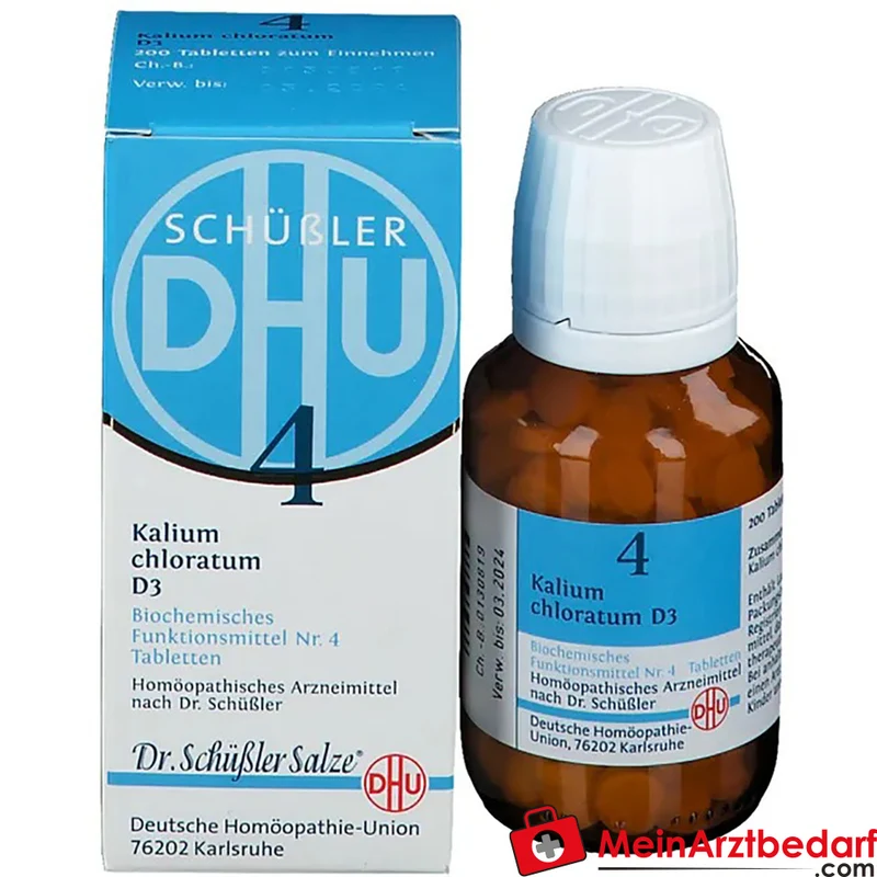 DHU Biochemie 4 Kalium Chloratum D3 Tabletten, 200 St.