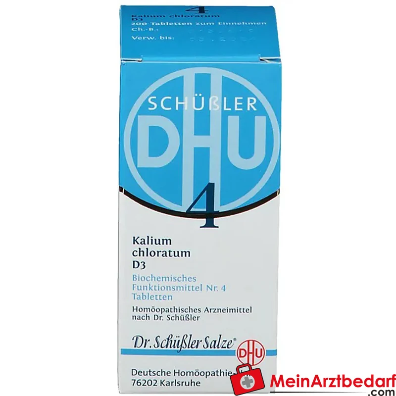 DHU Biochemie 4 Kalium Chloratum D3 Tabletten, 200 St.