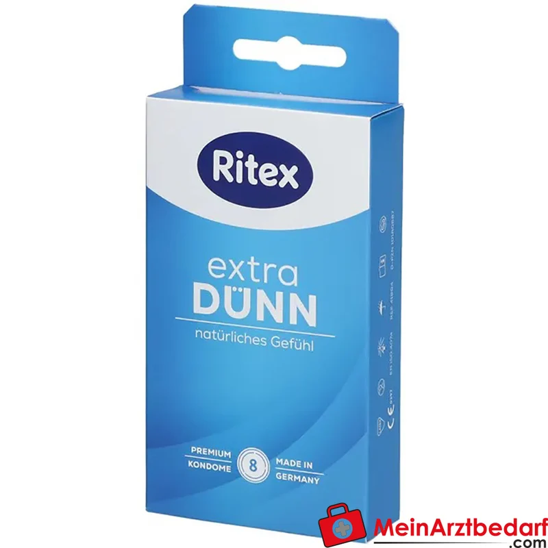 Ritex EXTRA DÜNN Kondome 0,05 mm Naturkautschuklatex glatte Oberfläche feuchtbeschichtet 10 Stück