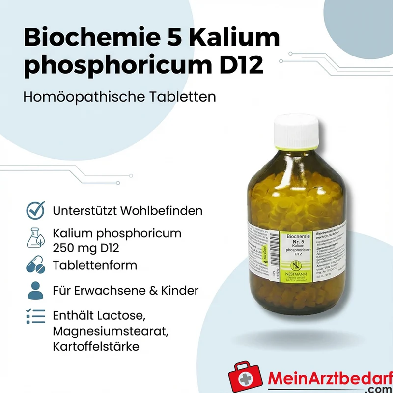 Nestmann Biochemisches Funktionsmittel Nr. 5 Kalium phosphoricum D12 Tabletten, 100 St.