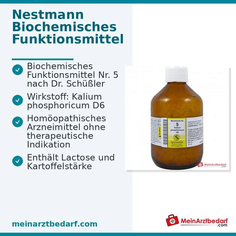 Nestmann Biochemisches Funktionsmittel Nr. 5 Kalium phosphoricum D6 Tabletten, 100 St.
