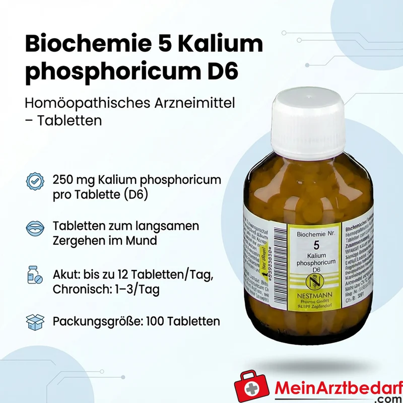 Nestmann Biochemisches Funktionsmittel Nr. 5 Kalium phosphoricum D6 Tabletten, 100 St.
