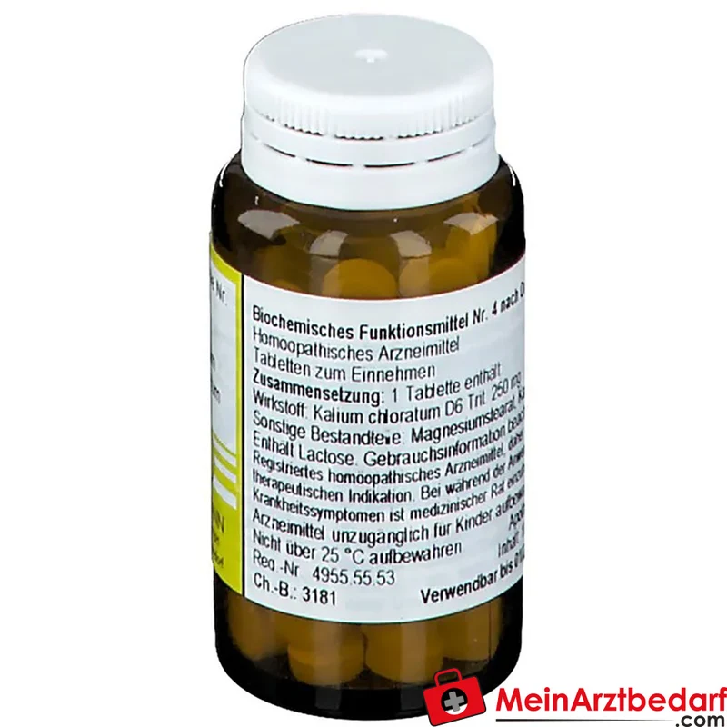 Nestmann Biochemisches Funktionsmittel Nr. 4 Kalium chloratum D6 Tabletten, 100 St.