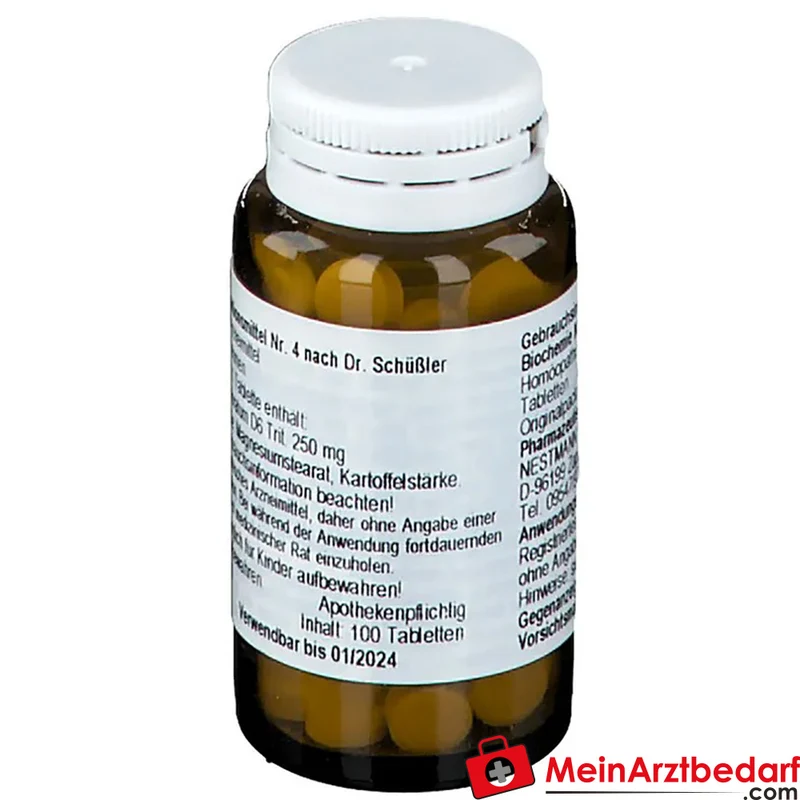 Nestmann Biochemisches Funktionsmittel Nr. 4 Kalium chloratum D6 Tabletten, 100 St.