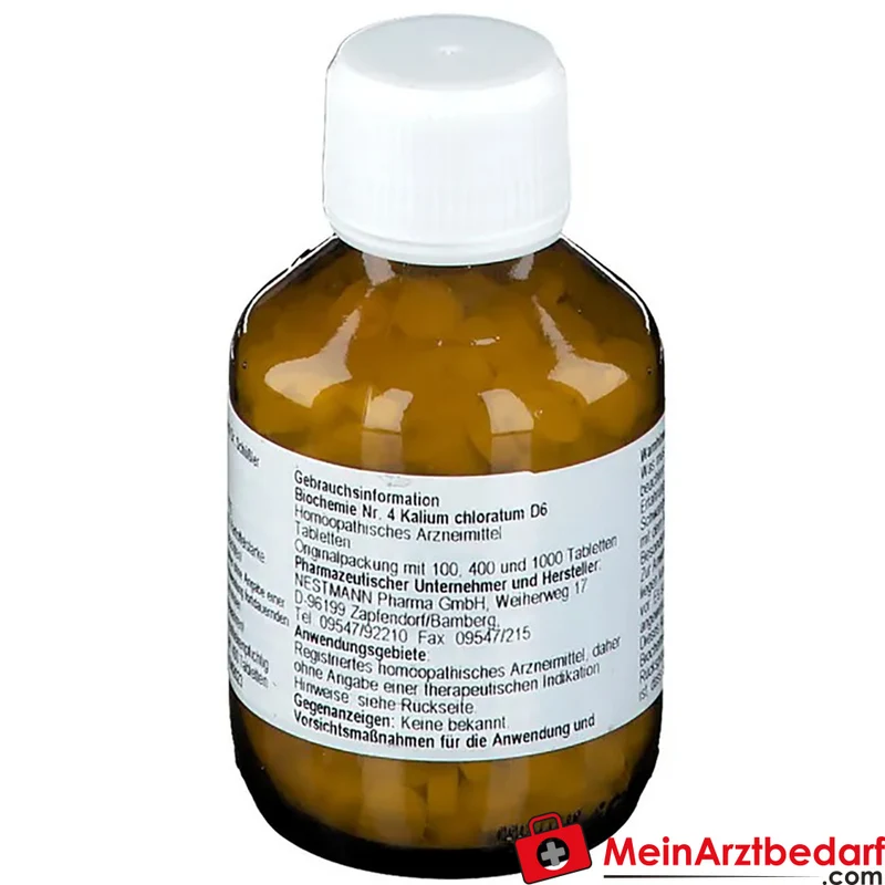 Nestmann Biochemisches Funktionsmittel Nr. 4 Kalium chloratum D6 Tabletten, 100 St.