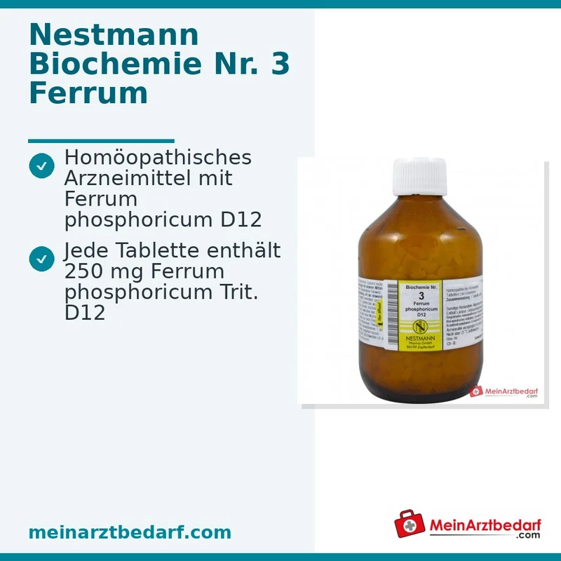 Nestmann Biochemie Nr. 3 Ferrum phosphoricum D12 Tabletten, 100 St.