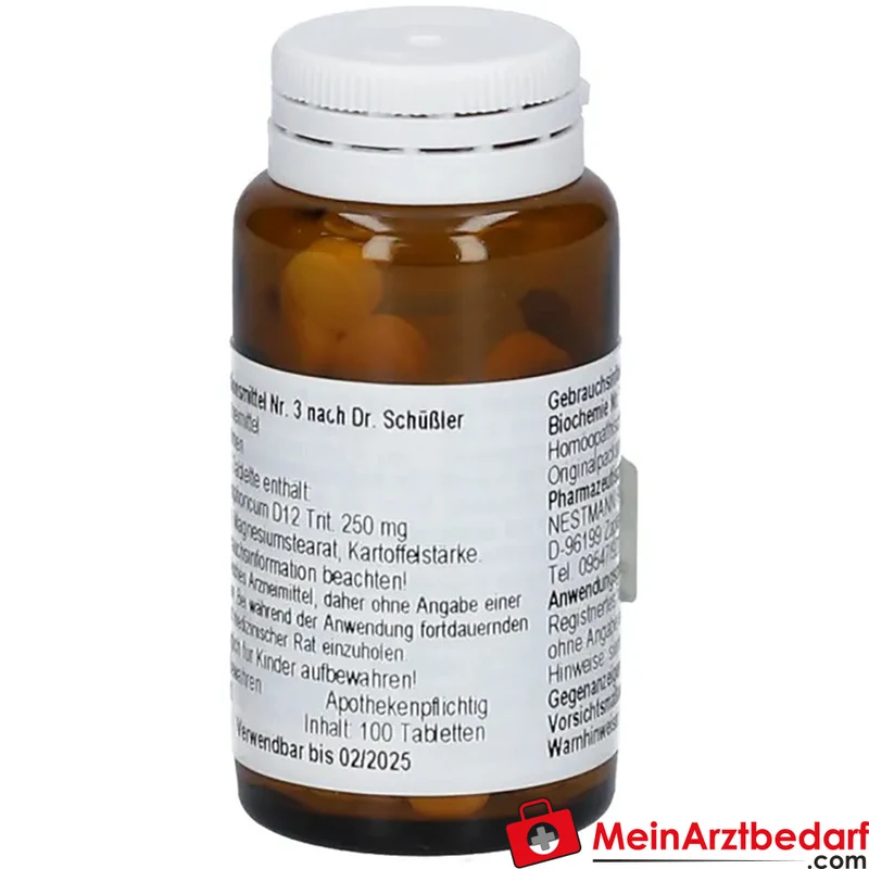 Nestmann Biochemie Nr. 3 Ferrum phosphoricum D12 Tabletten, 100 St.