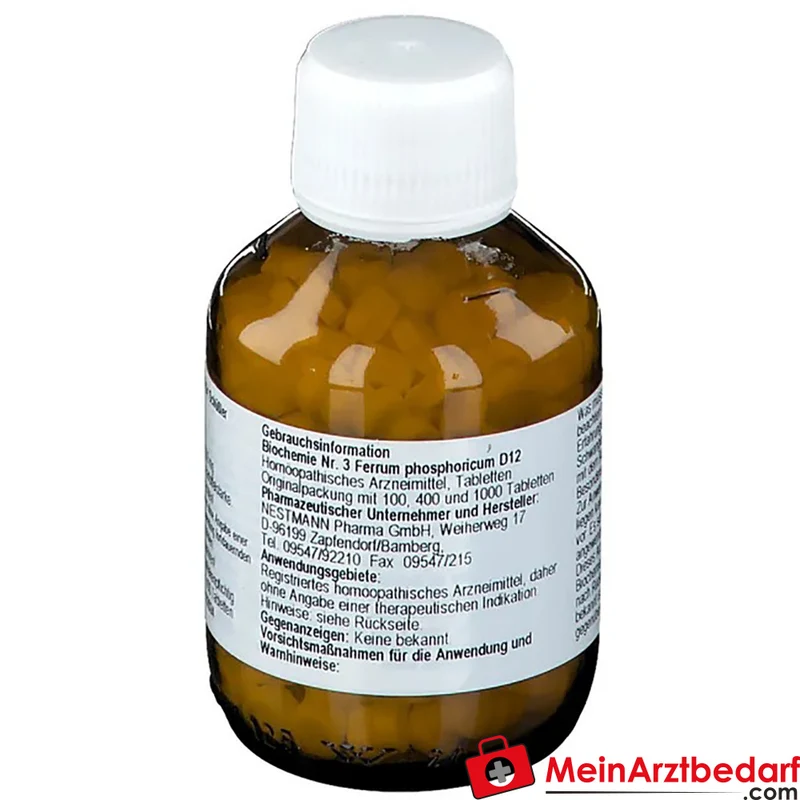 Nestmann Biochemie Nr. 3 Ferrum phosphoricum D12 Tabletten, 100 St.