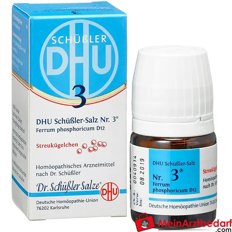DHU Schüßler Nr. 3 Ferrum phosphoricum D12 Streukügelchen