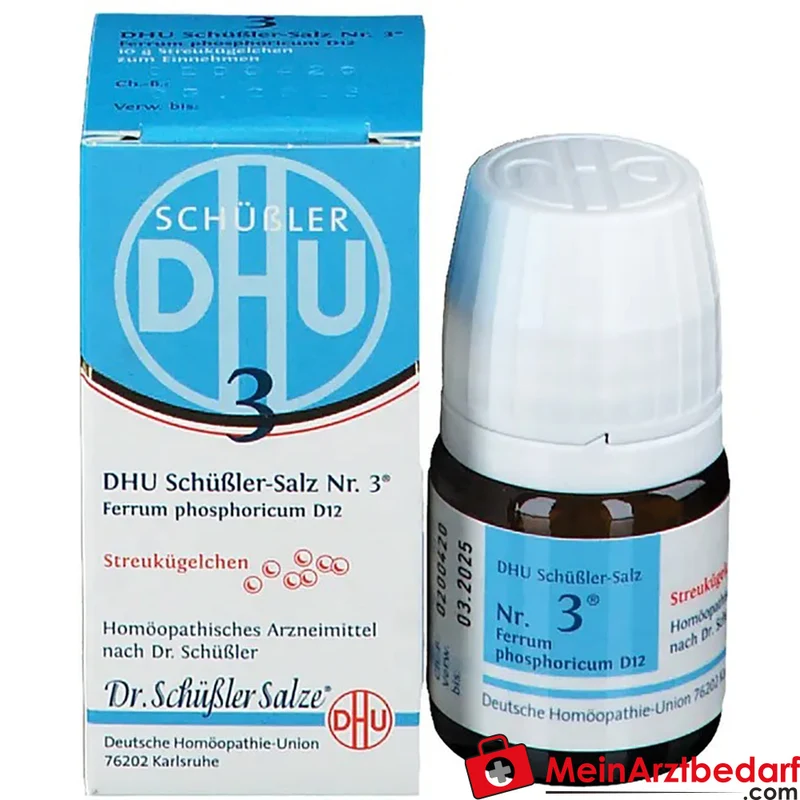DHU Schüßler Nr. 3 Ferrum phosphoricum D12 Streukügelchen