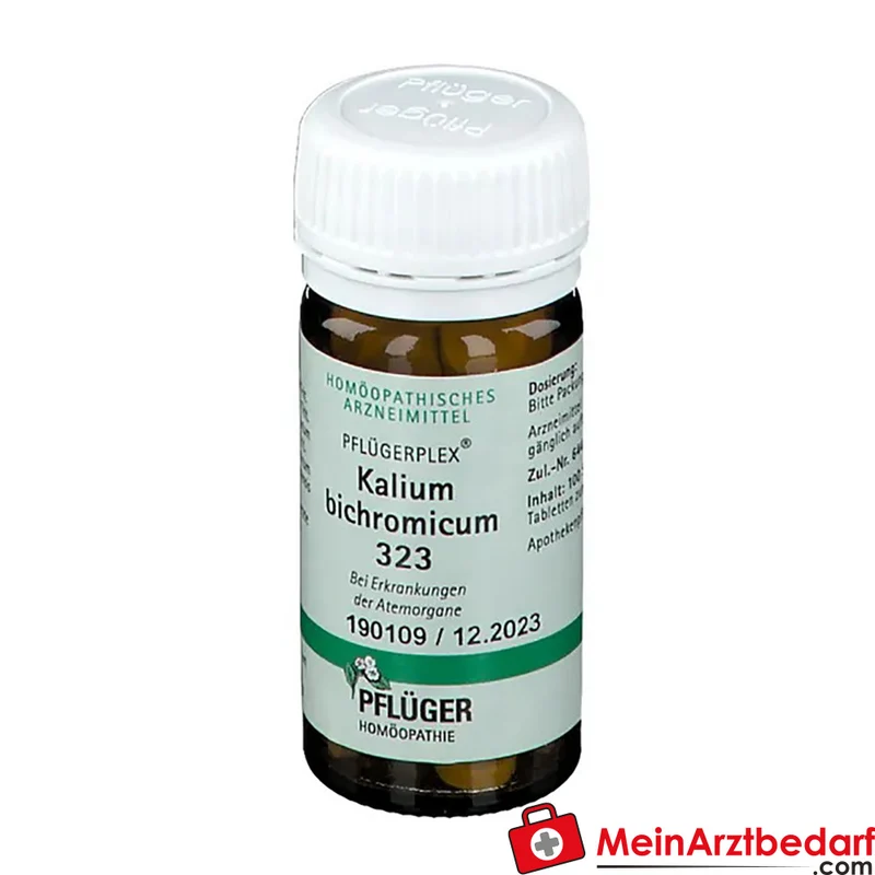 Pflügerplex Kalium bichromicum 323 homöopathisches Arzneimittel bei chronischer Stirnhöhlenentzündung und chronischem Schnupfen