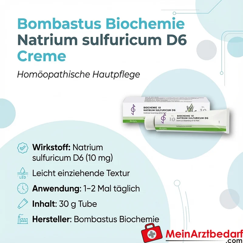 Bombastus Biochemie Natrium sulfuricum D6 Creme 10 mg 30 g
