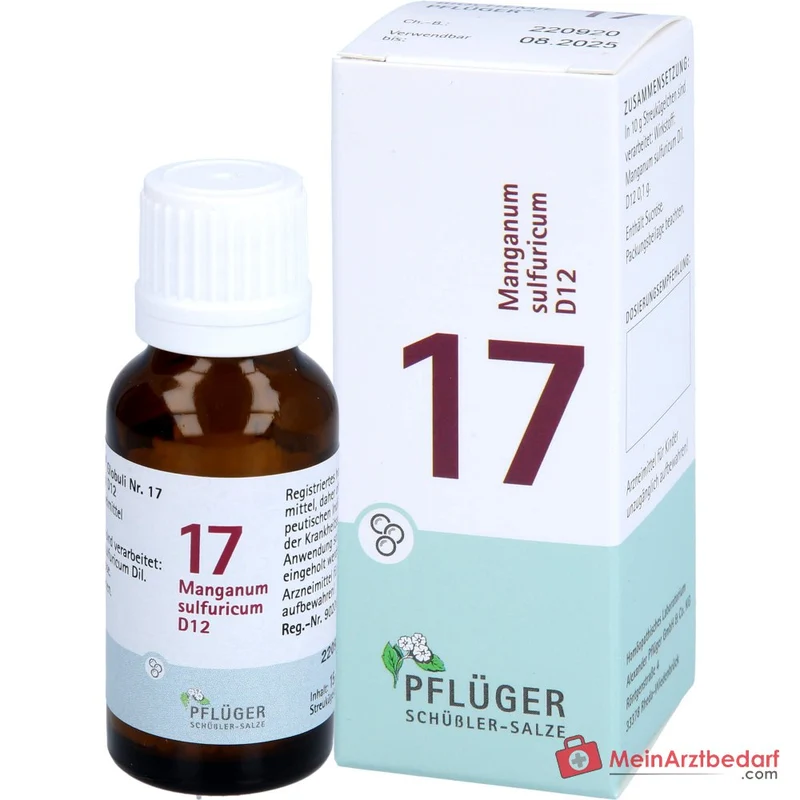 Pflüger Biochemie Globuli Nr. 17 Manganum sulfuricum D12 Streukügelchen, 15 g