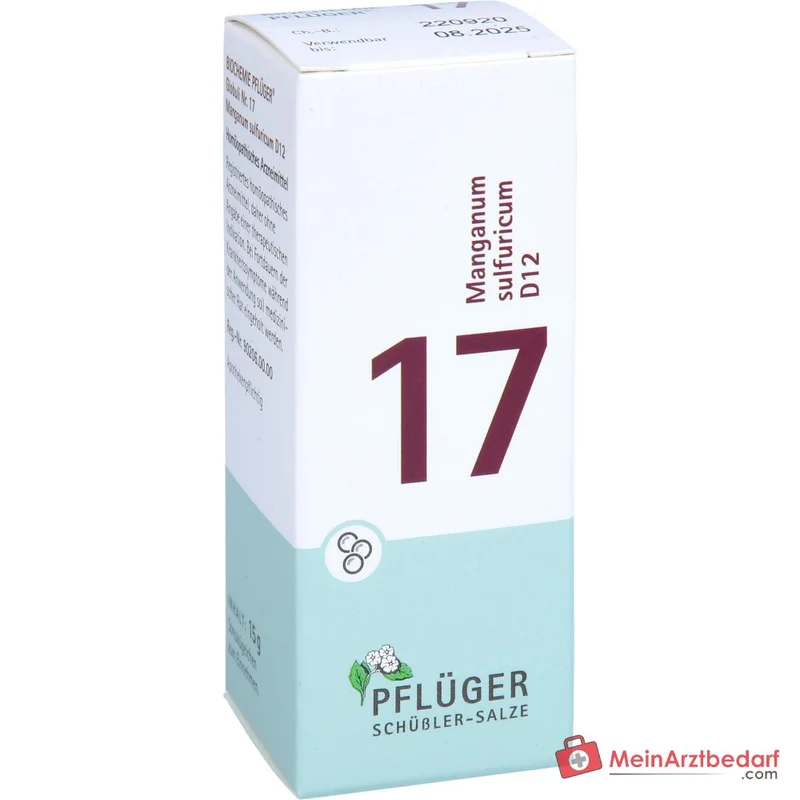 Pflüger Biochemie Globuli Nr. 17 Manganum sulfuricum D12 Streukügelchen, 15 g