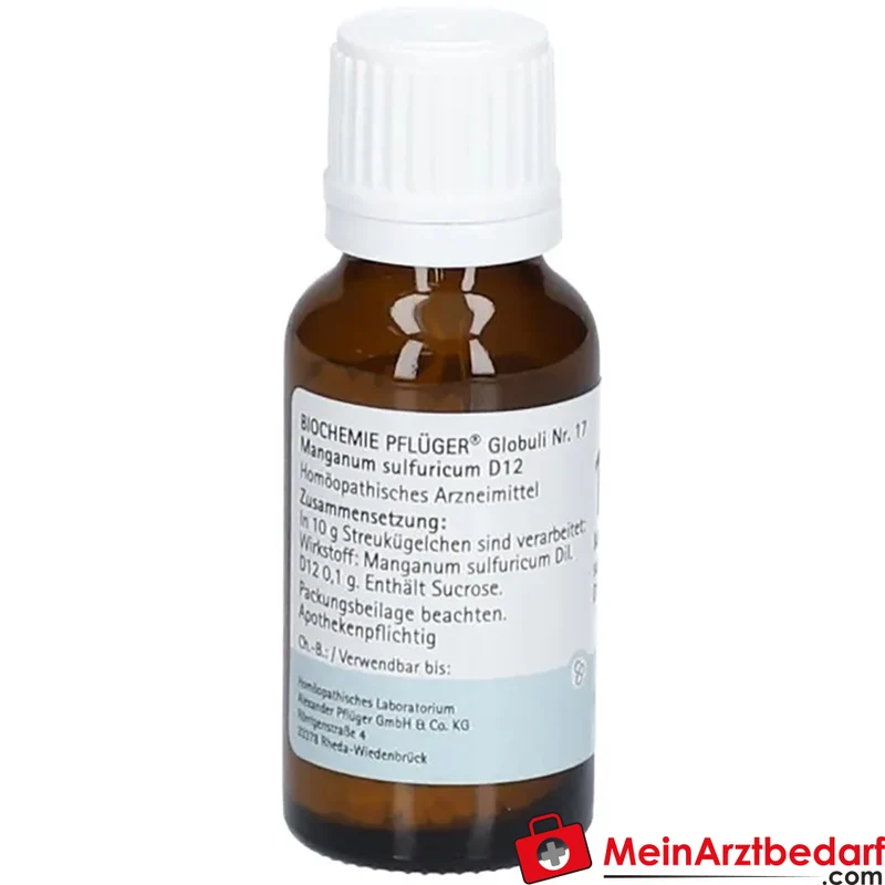 Pflüger Biochemie Globuli Nr. 17 Manganum sulfuricum D12 Streukügelchen, 15 g