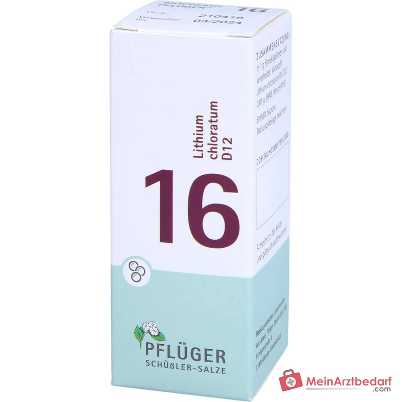 Pflüger Biochemie Globuli Nr. 16 Lithium chloratum D12 Globuli, 15 g