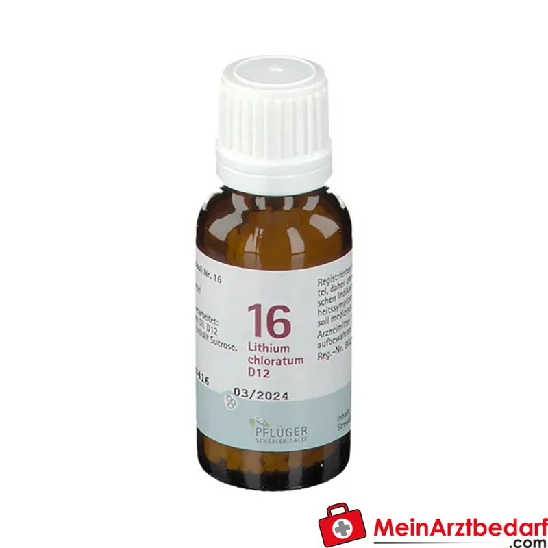Pflüger Biochemie Globuli Nr. 16 Lithium chloratum D12 Globuli, 15 g