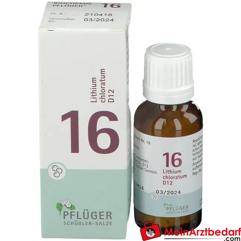 Pflüger Biochemie Globuli Nr. 16 Lithium chloratum D12 Globuli, 15 g