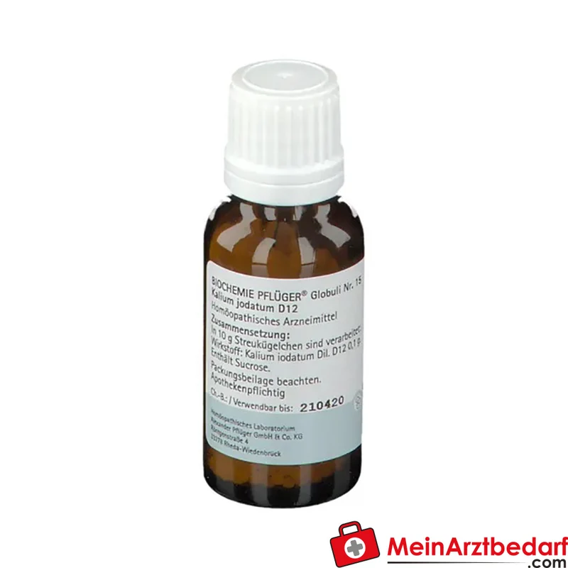 BIOCHEMIE PFLÜGER Nr. 15 Kalium jodatum D12 Globuli (Saccharose)