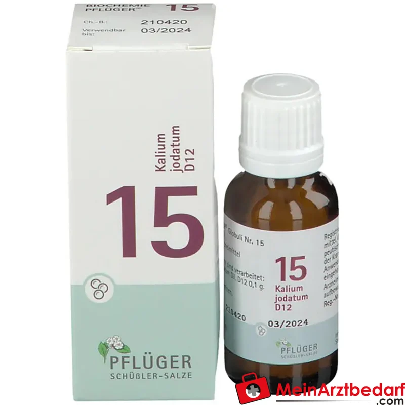 BIOCHEMIE PFLÜGER Nr. 15 Kalium jodatum D12 Globuli (Saccharose)