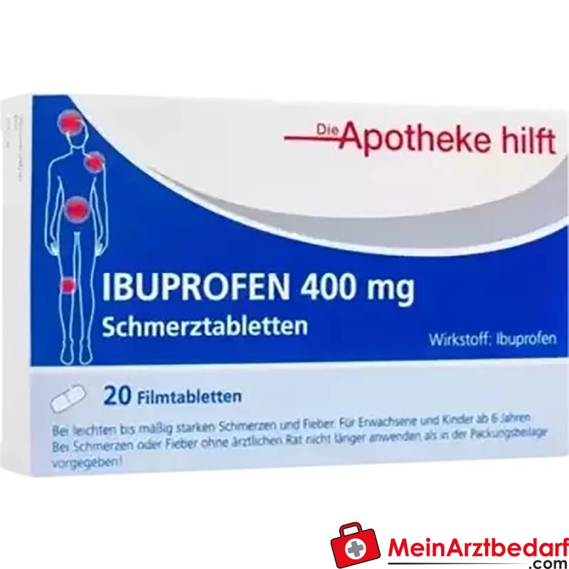 Die Apotheke hilft Ibuprofen 400 mg Filmtabletten 20 Stück